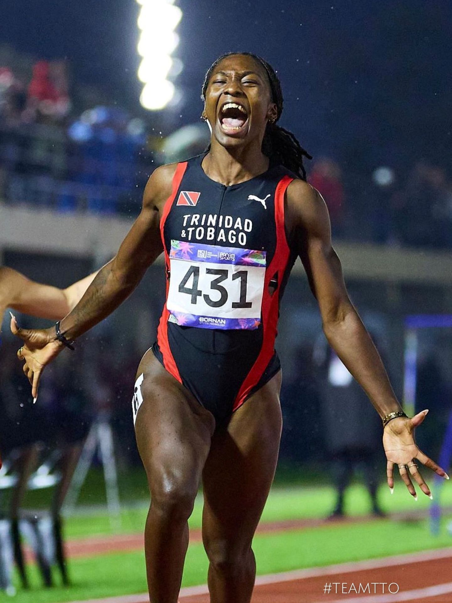 FILE - Shaniqua Bascombe blazed down the track to secure the gold medal in the Women’s 100 metres final at the Junior Pan American Games in August. She clocked 11.19 seconds. (Image obtained at guardian.co.tt)